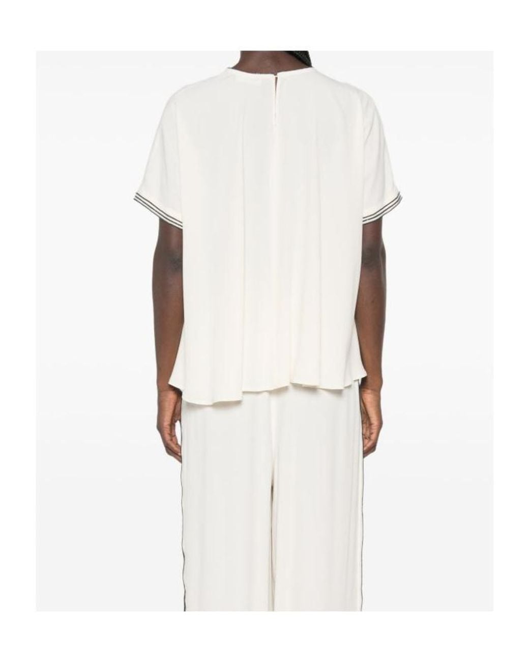 Fabiana Filippi White Crêpe De Chine Top