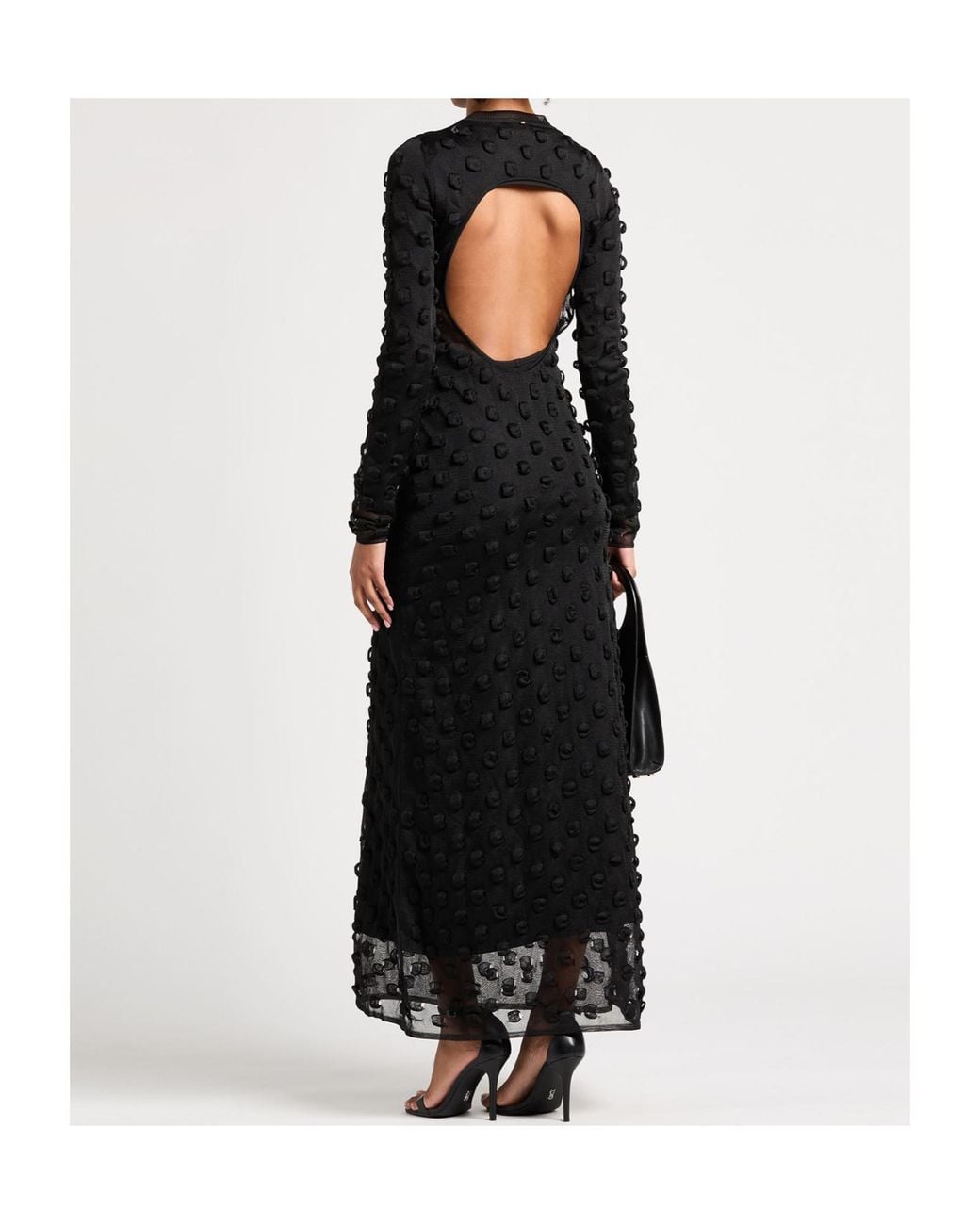 Sportmax Black Maxi Dress Polyamide, Polyester