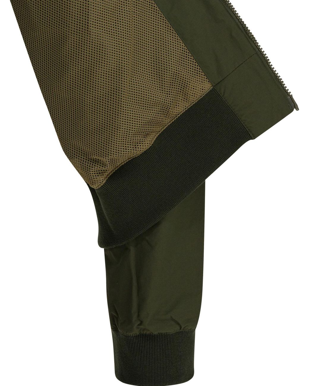 Barbour Green Stand Collar Zip Bomber Jacket for men