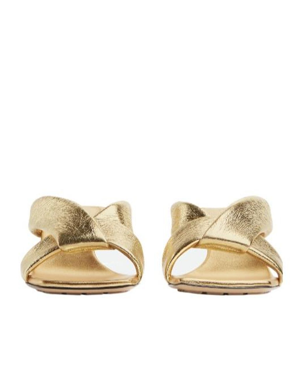 Bottega Veneta Metallic Riva Mules