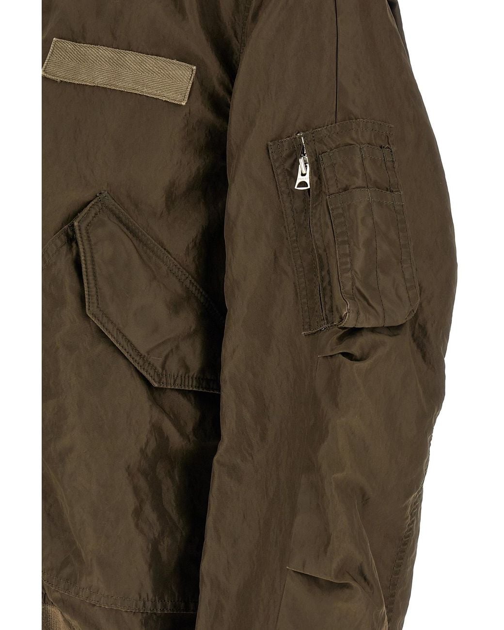 Sacai Green Nylon Jacket for men