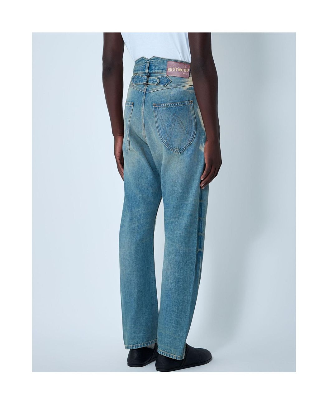 Vivienne Westwood Blue Mid-Rise Straight-Leg Jeans for men