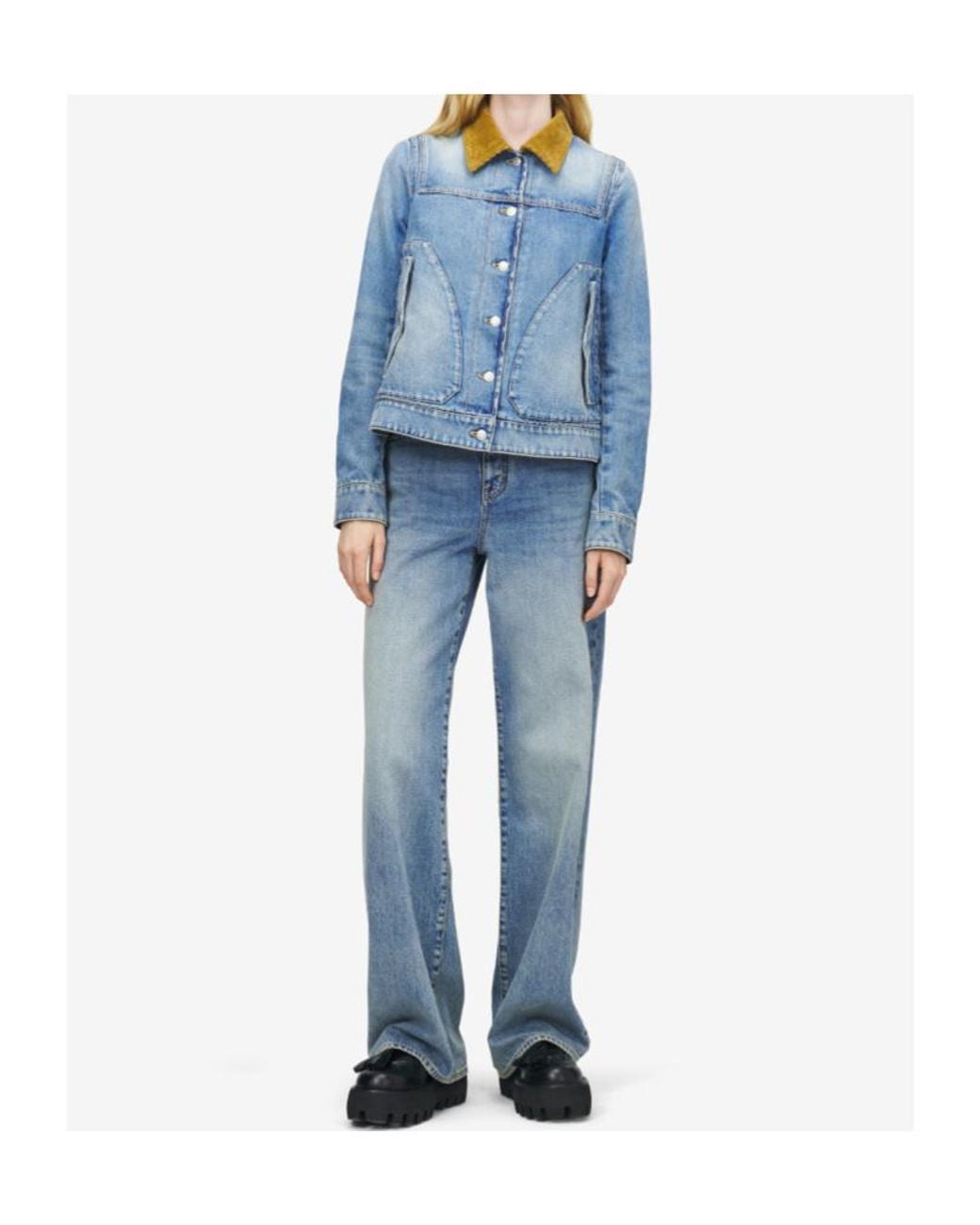 McQueen Blue Boxy Denim Jacket