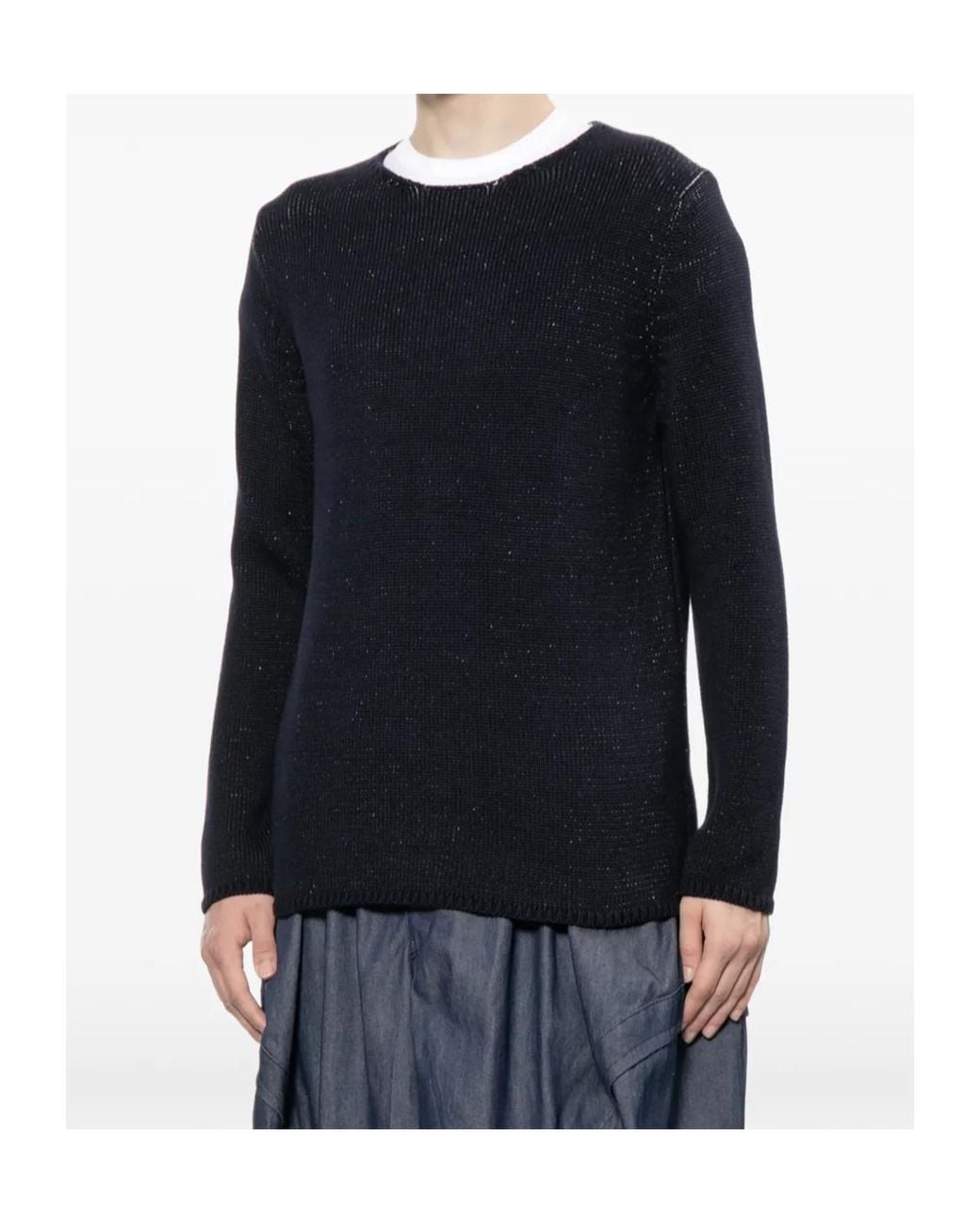 Comme des Garçons Blue Crew-Neck Long-Sleeve Pullover for men