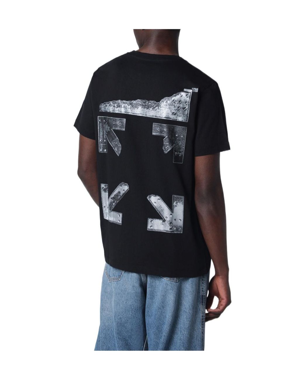 Off-White c/o Virgil Abloh Black Cloud Arrow Crewneck T-Shirt for men