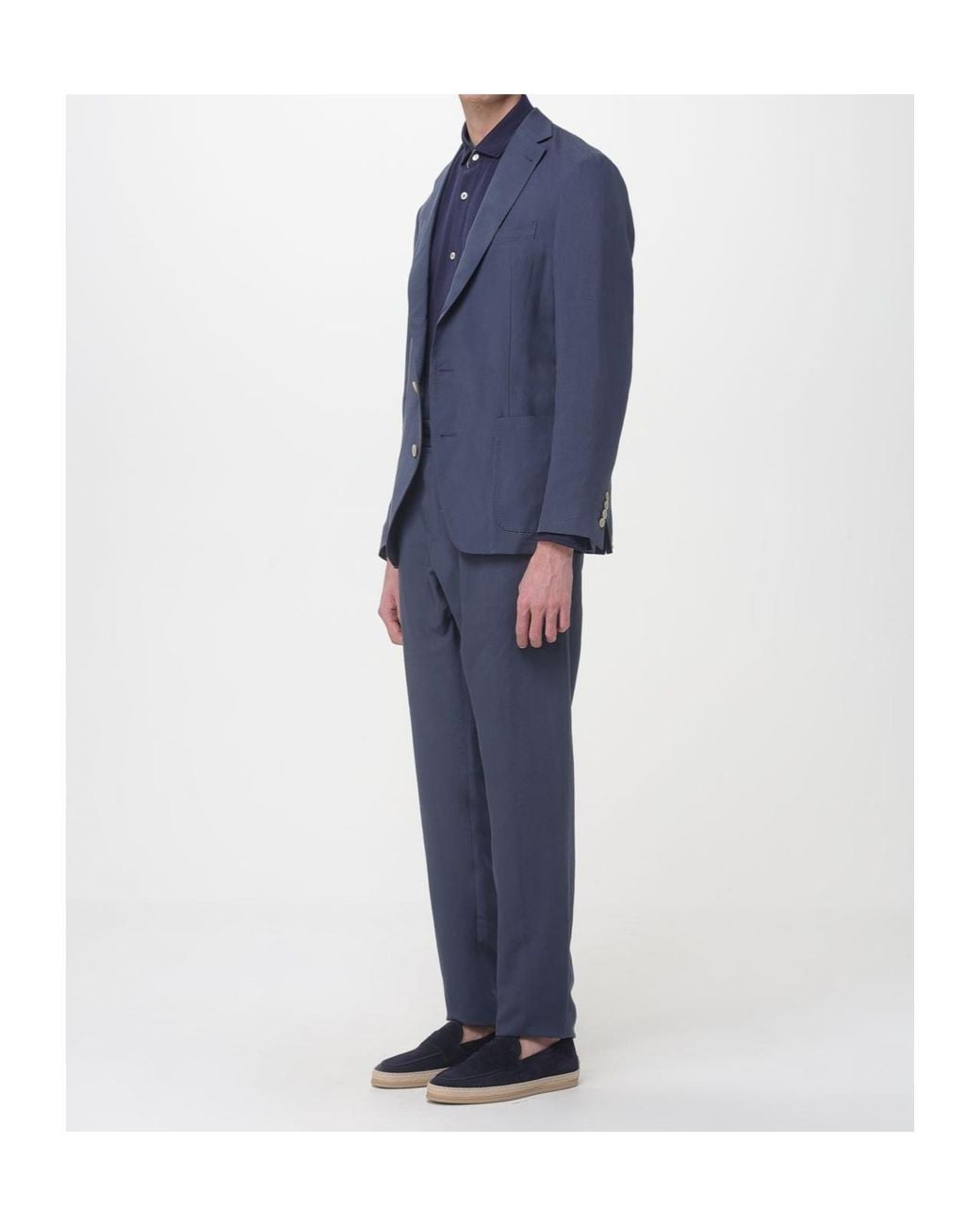 Eleventy Blue Button Single-Breasted Blazer for men