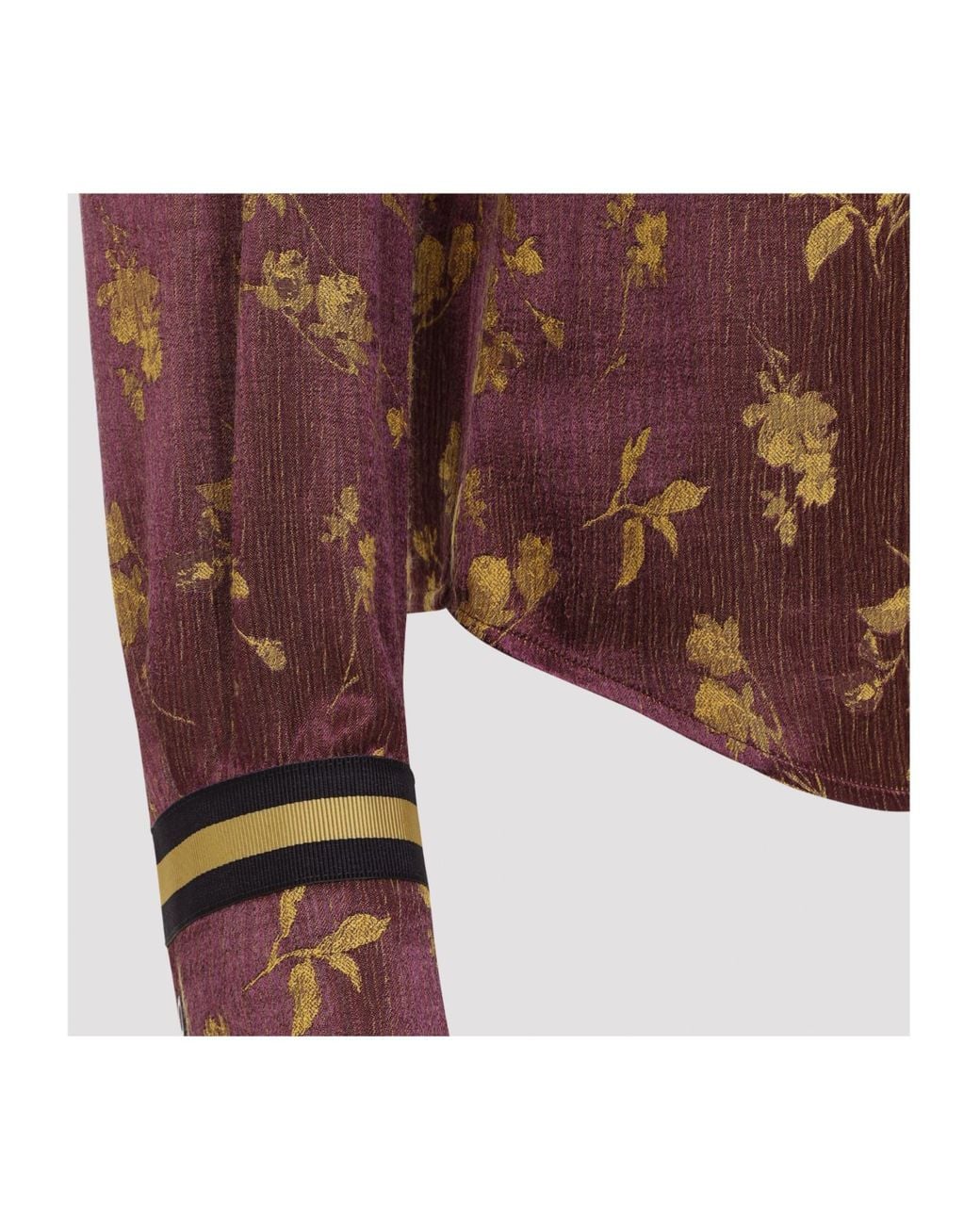 Dries Van Noten Brown Jacquard Shirt
