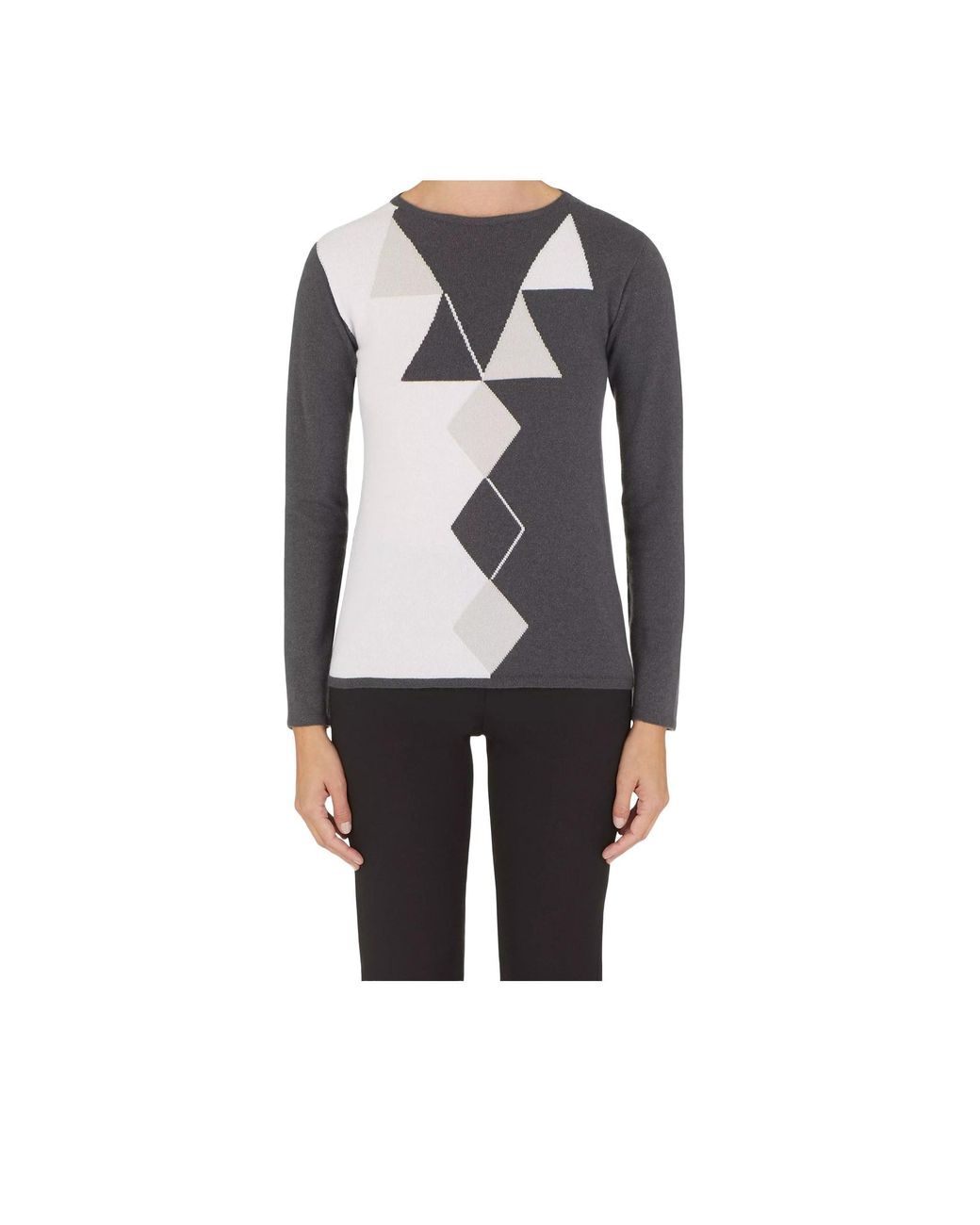 Emporio Armani Gray Maglia Crew Sweater