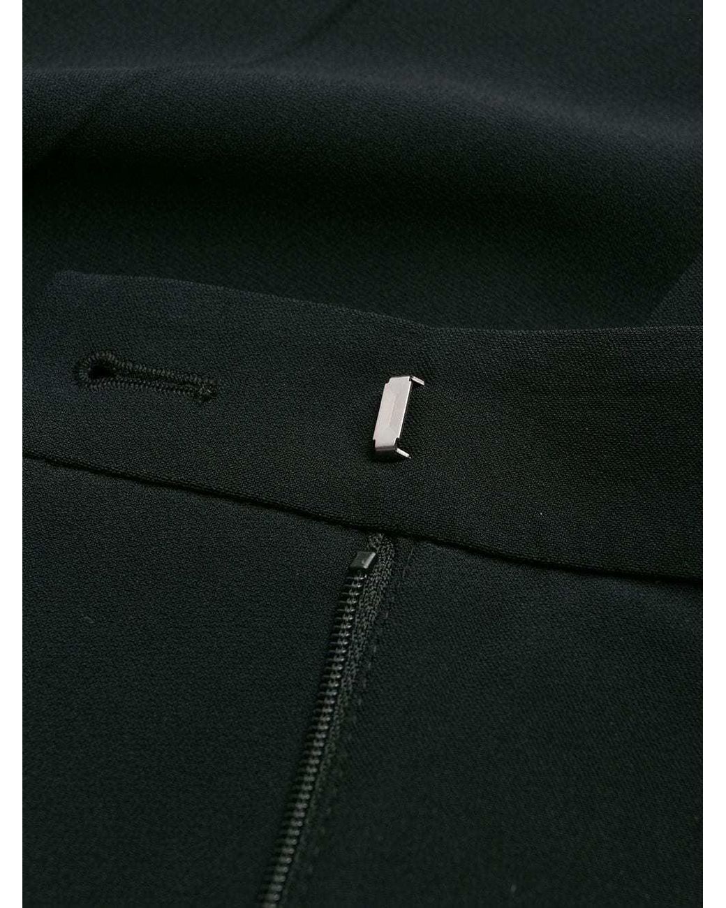 McQueen Black Cigarette Cropped Trousers