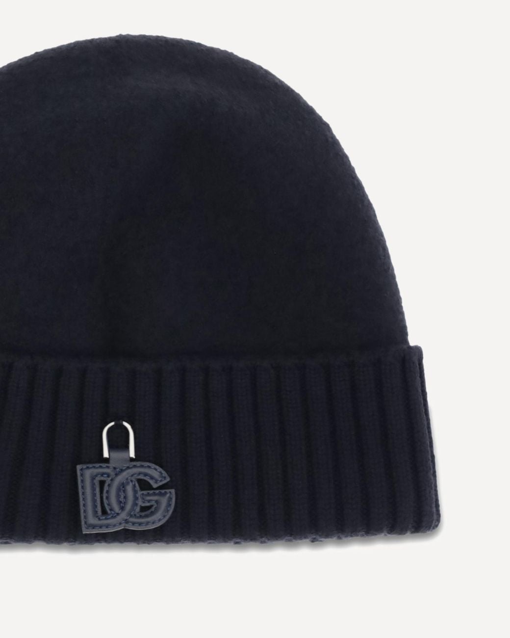 Dolce & Gabbana Blue Logo Patch Beanie for men