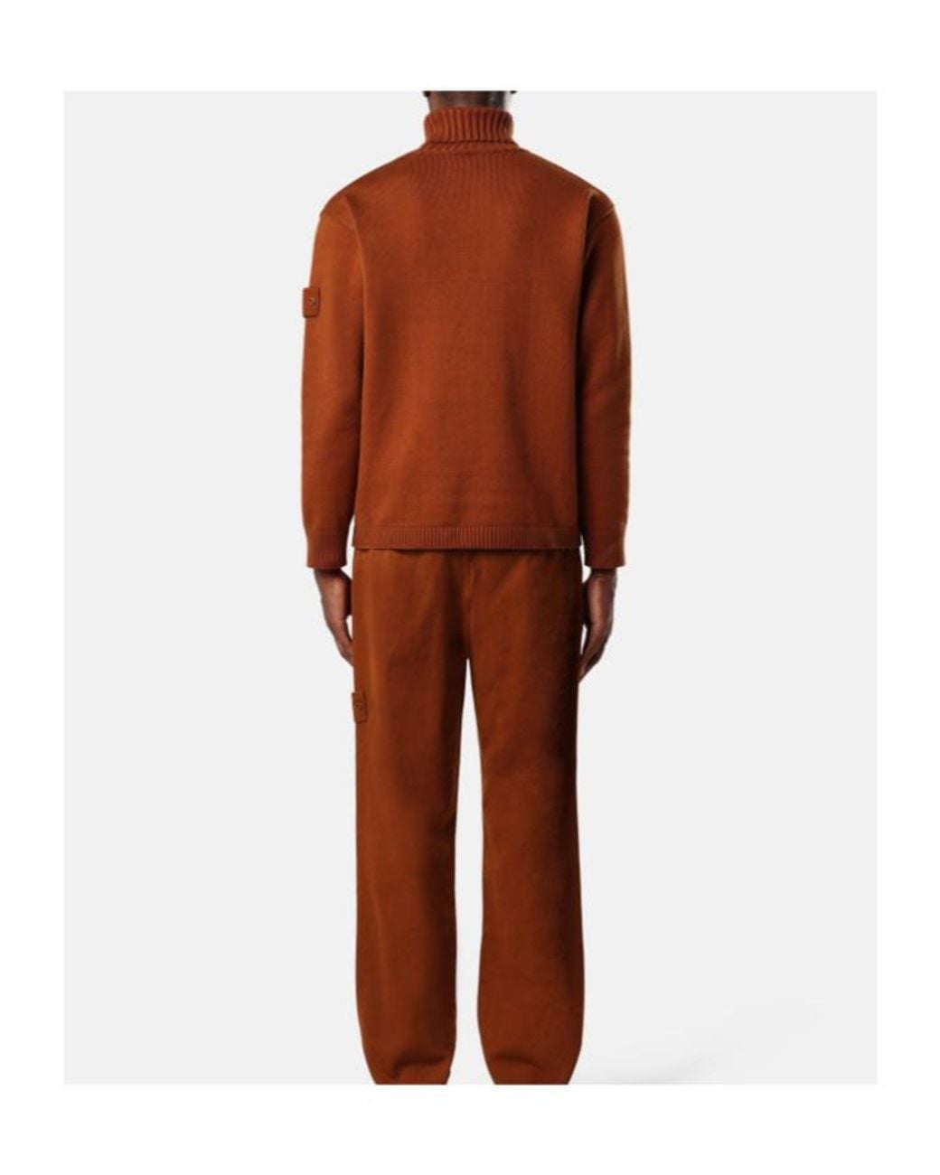 Stone Island Brown Regular-Fit Turtleneck Jumper With Ribbed Trims for men