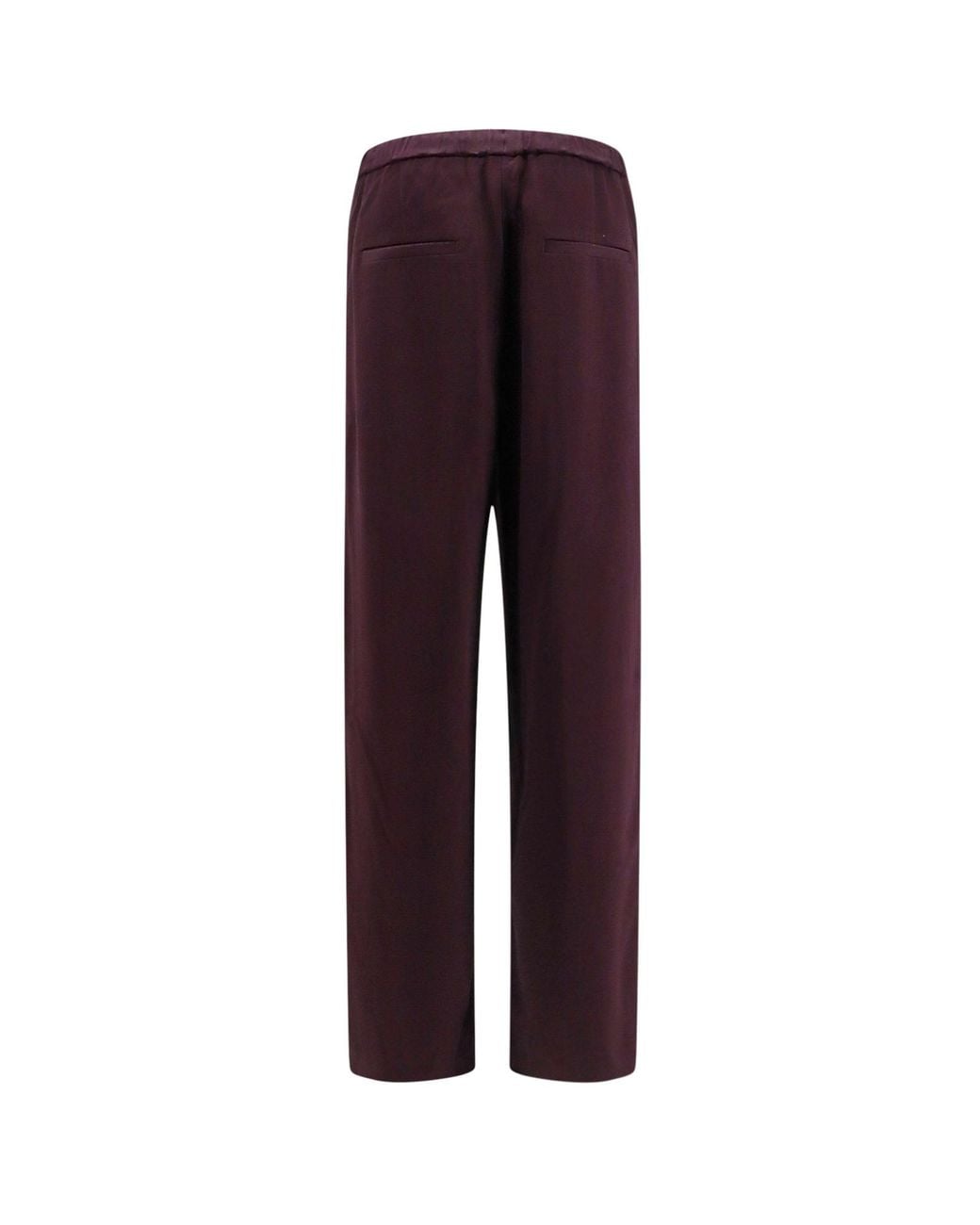 Vince Purple Elastic Waist Straight-Leg Pants