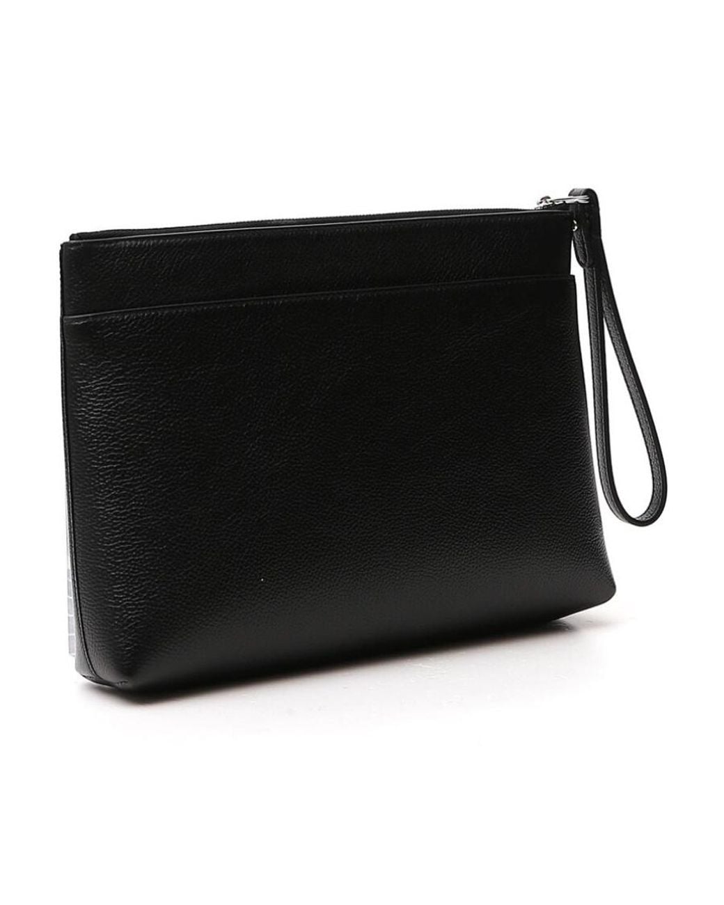 Balenciaga Black Logo Print Clutch for men