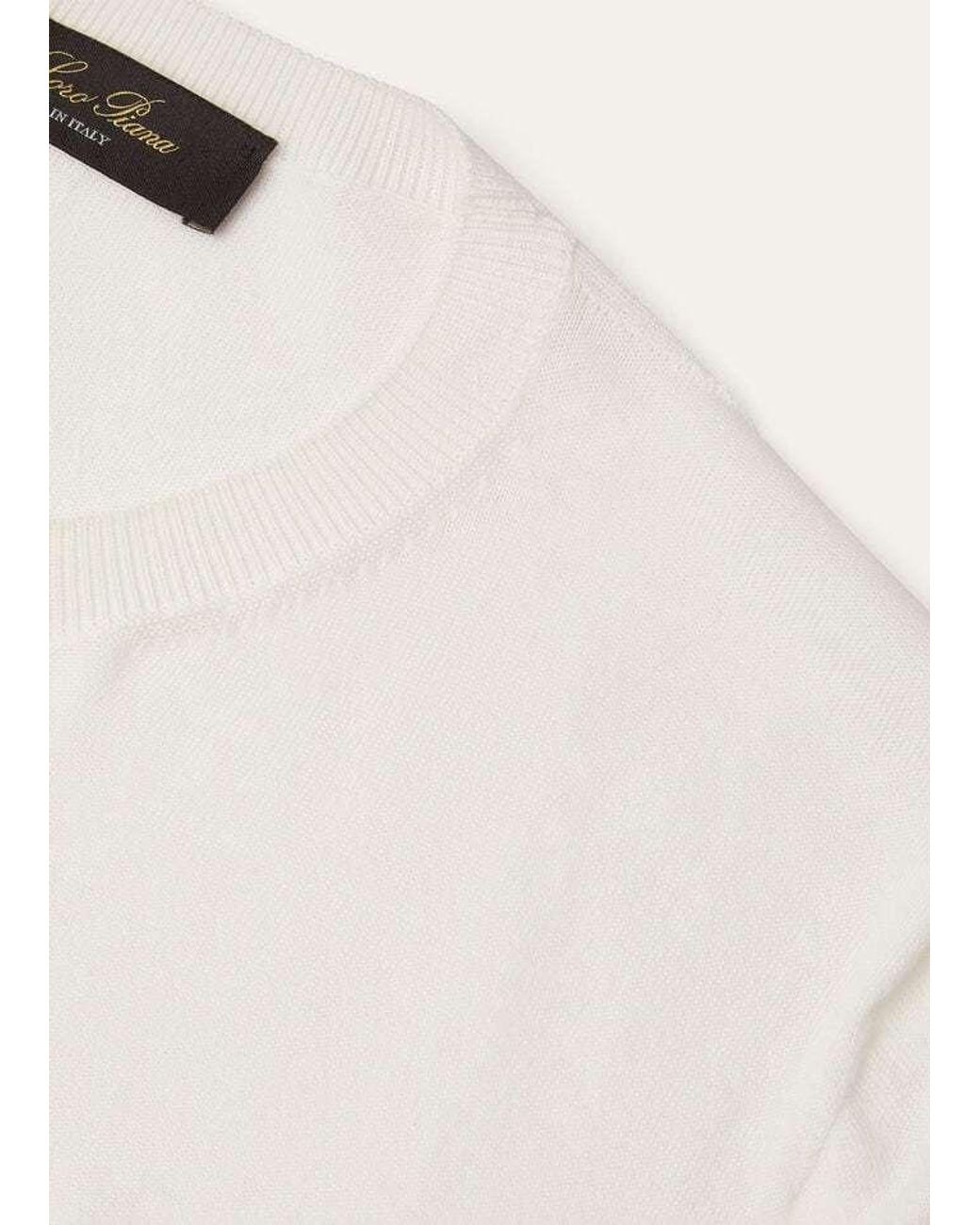 Loro Piana White Angera Crewneck T-Shirt