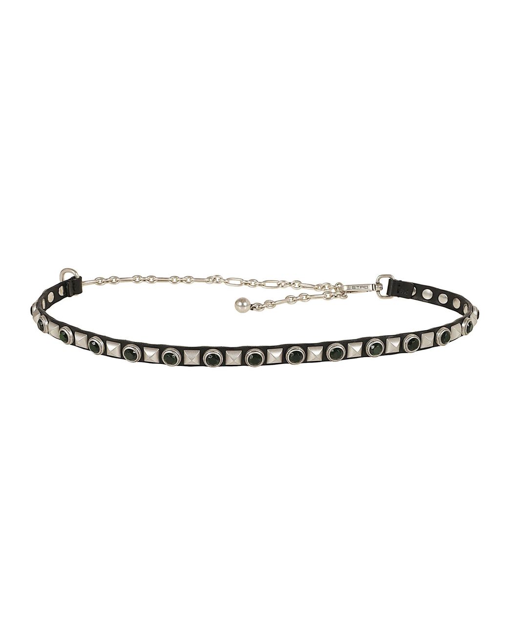 Etro Multicolor Studded Chain Belt