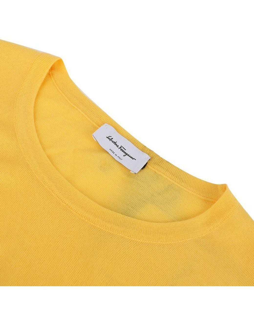 Ferragamo Yellow Round Neck Knit