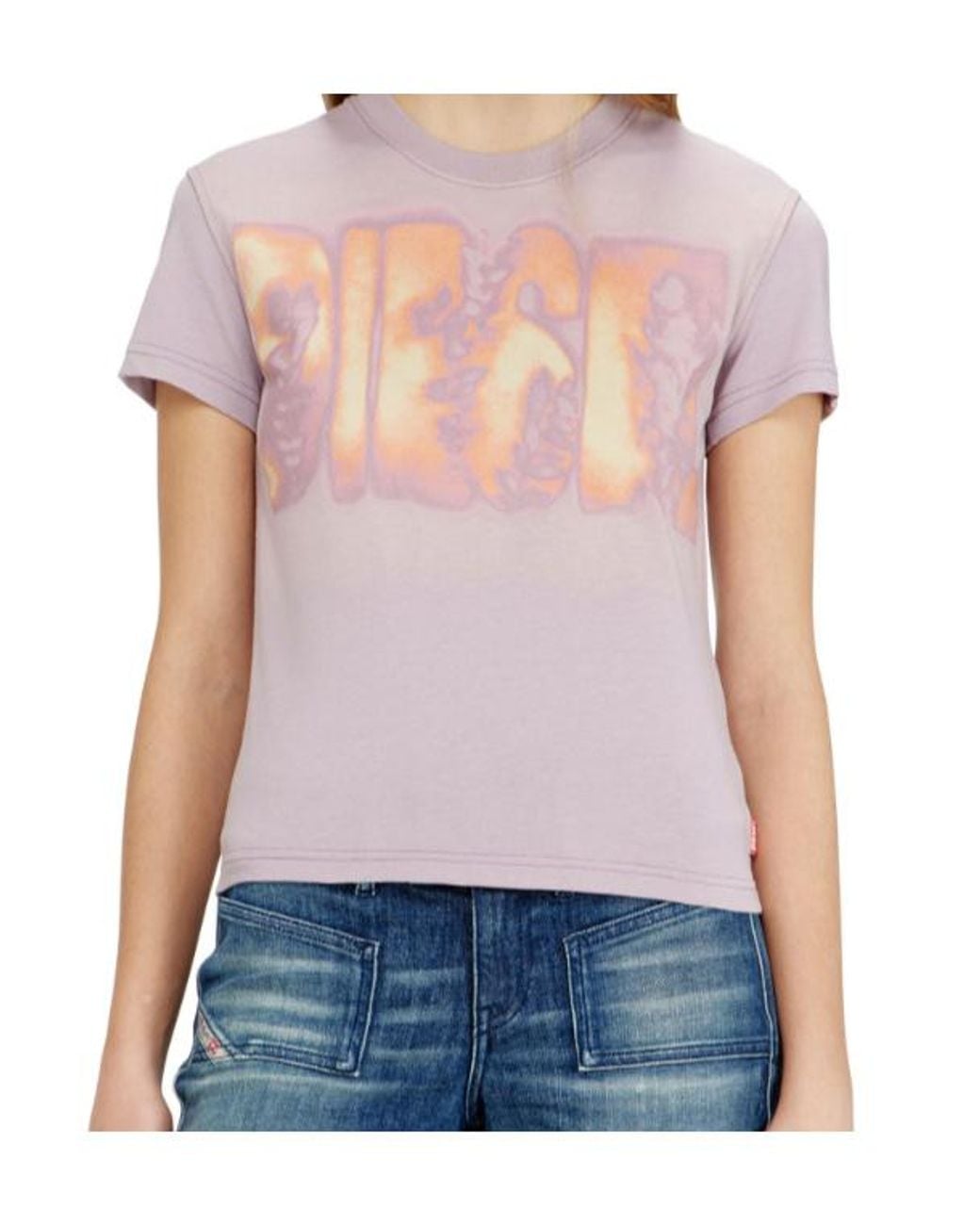 DIESEL Pink T-Ila-Aa3 Crewneck T-Shirt