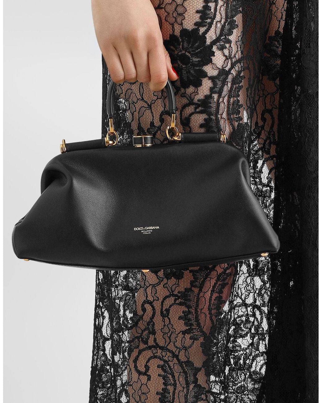 Dolce & Gabbana Black Logo Stamp Tote Bag