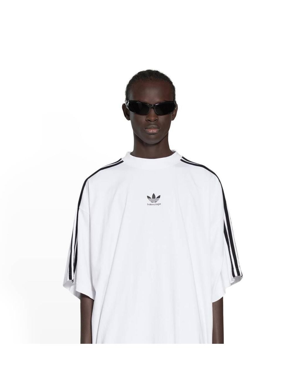 adidas x Balenciaga White Balenciaga Adidas T-Shirt Oversized for men