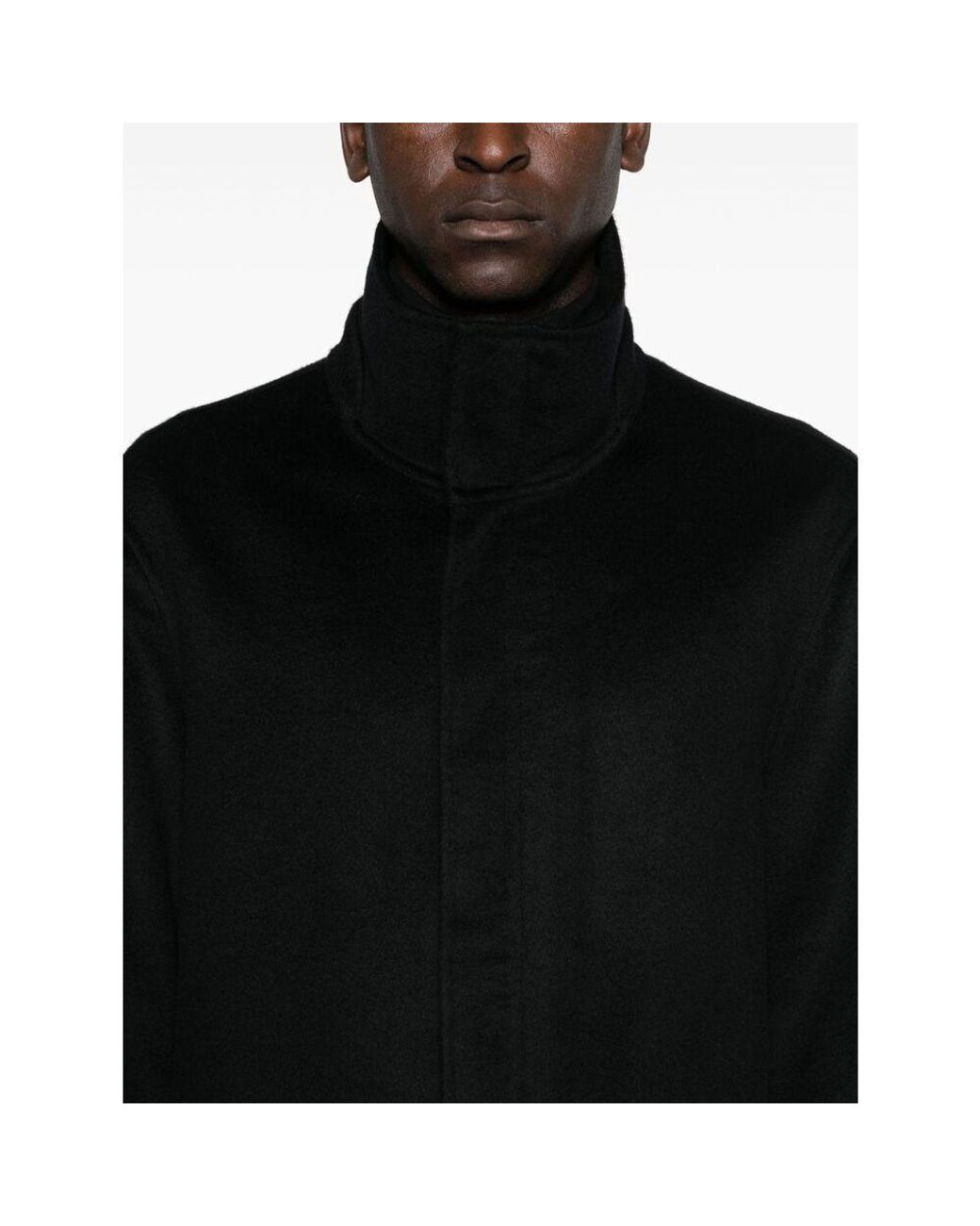 Giorgio Armani Blue Straight Hem Pea Coat for men