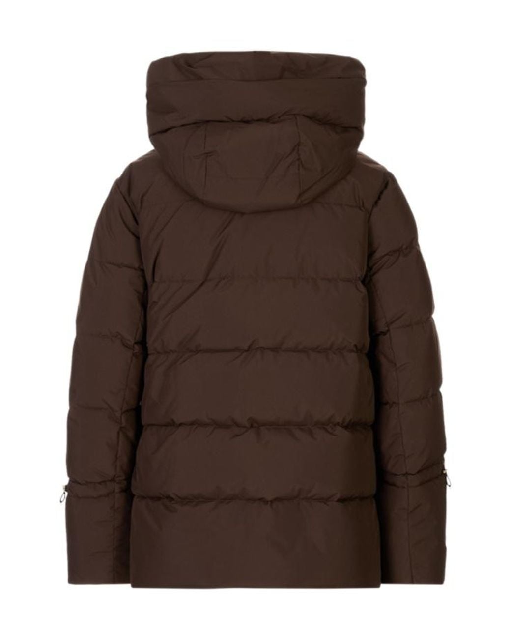 Moorer Brown Zipped Down Jacket