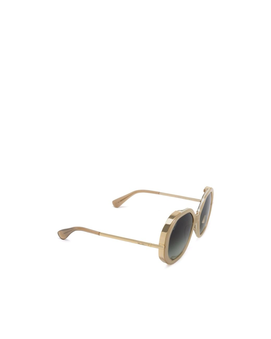 Max Mara Green Irregular Frame Sunglasses