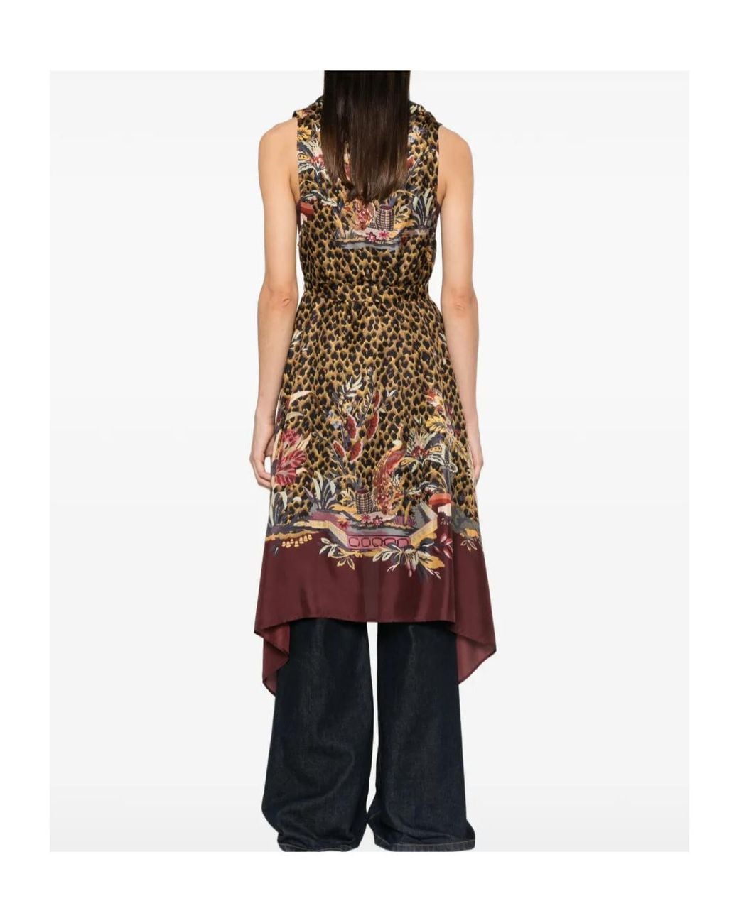 Etro Brown Printed Scarf