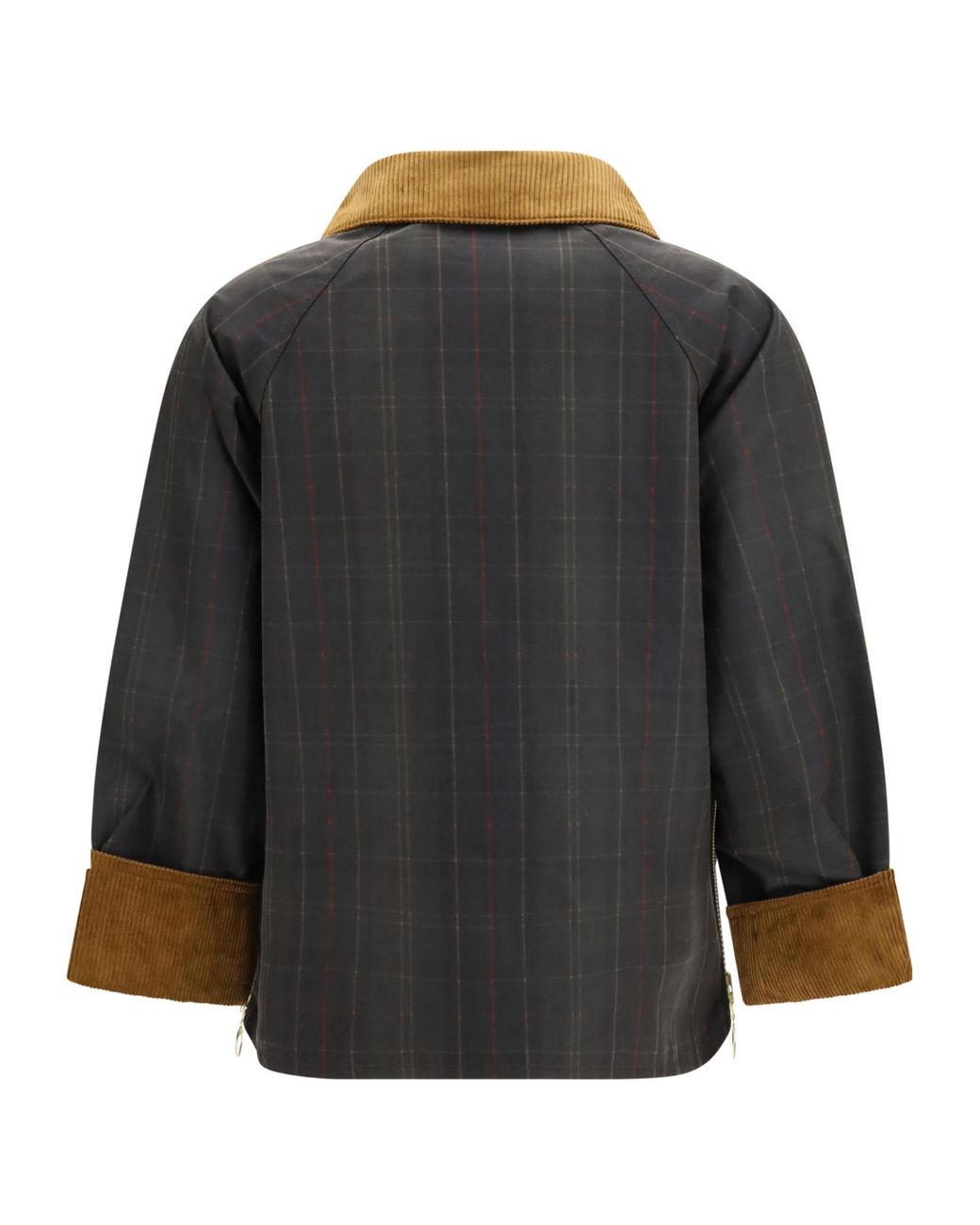 Barbour Black Marena Check Waxed Jacket