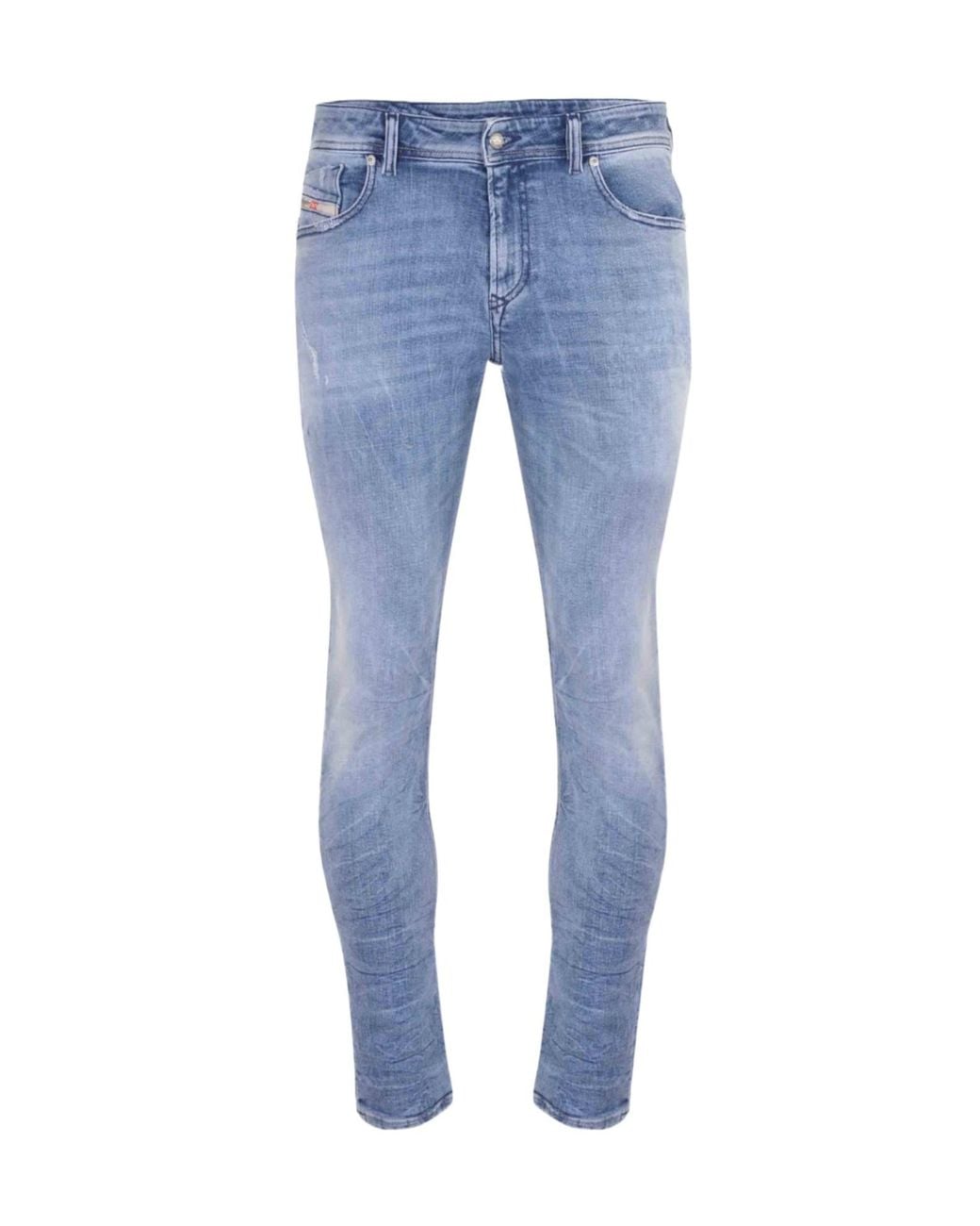 DIESEL Blue Logo Patch Slim Fit Jeans for men