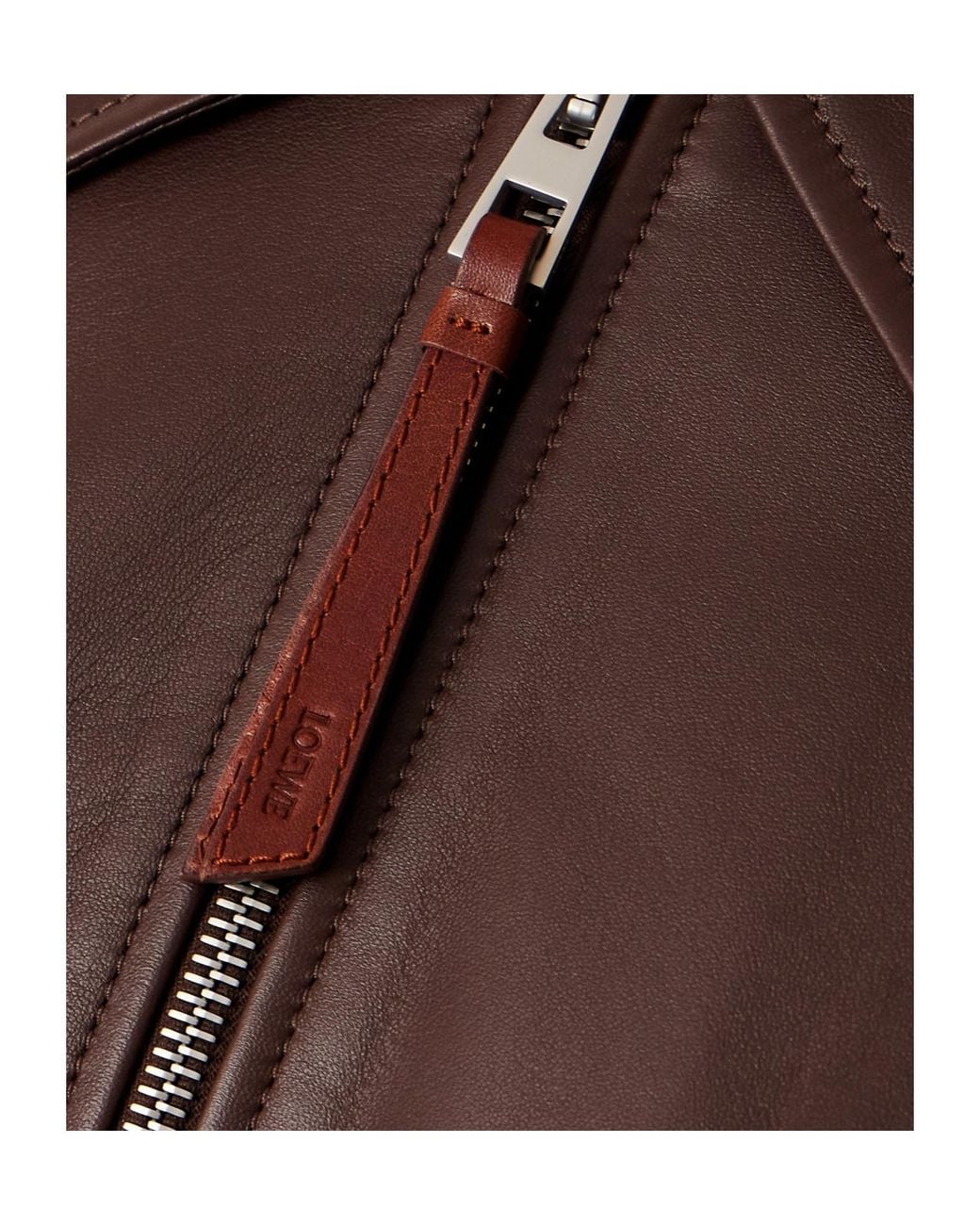 Loewe Brown Balloon Leather Jacket