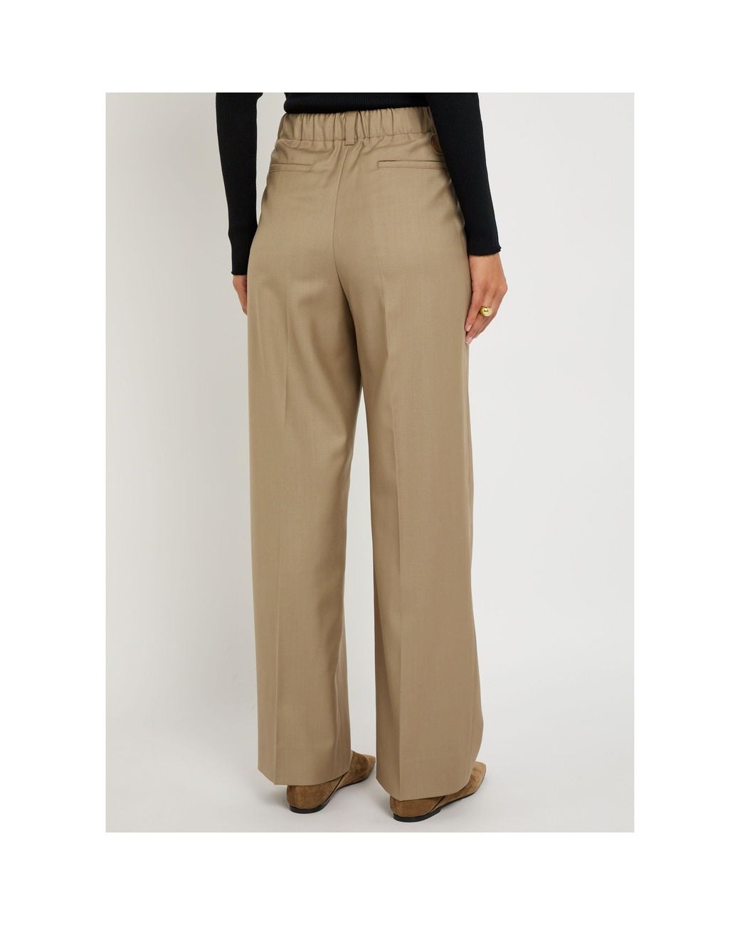Moncler Natural Simple Wool Pants