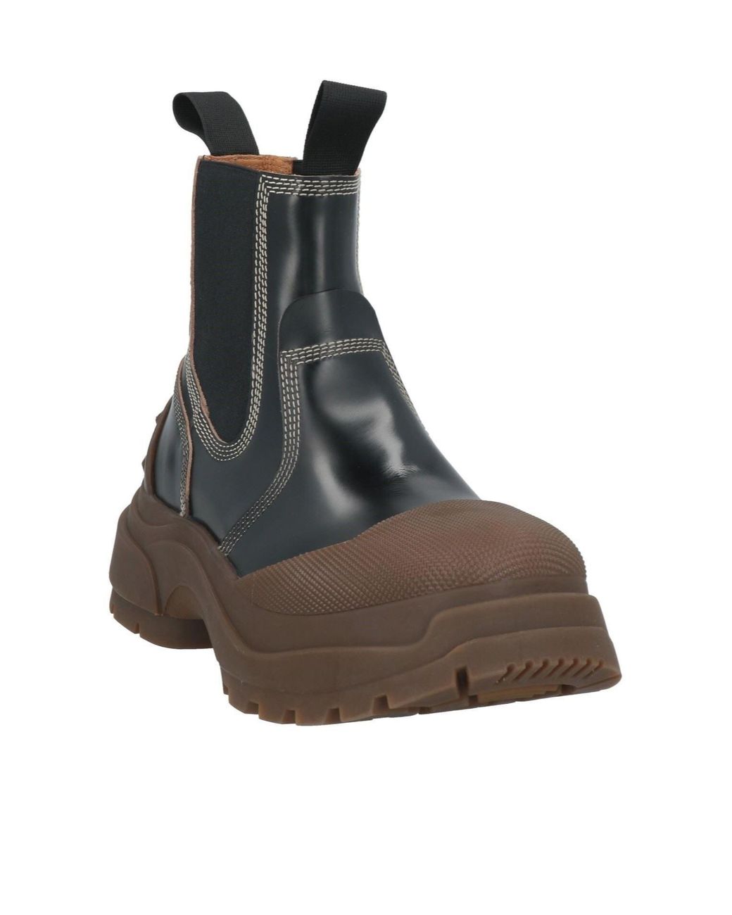 Maison Margiela Black Two-Tone Platform Leather Boots
