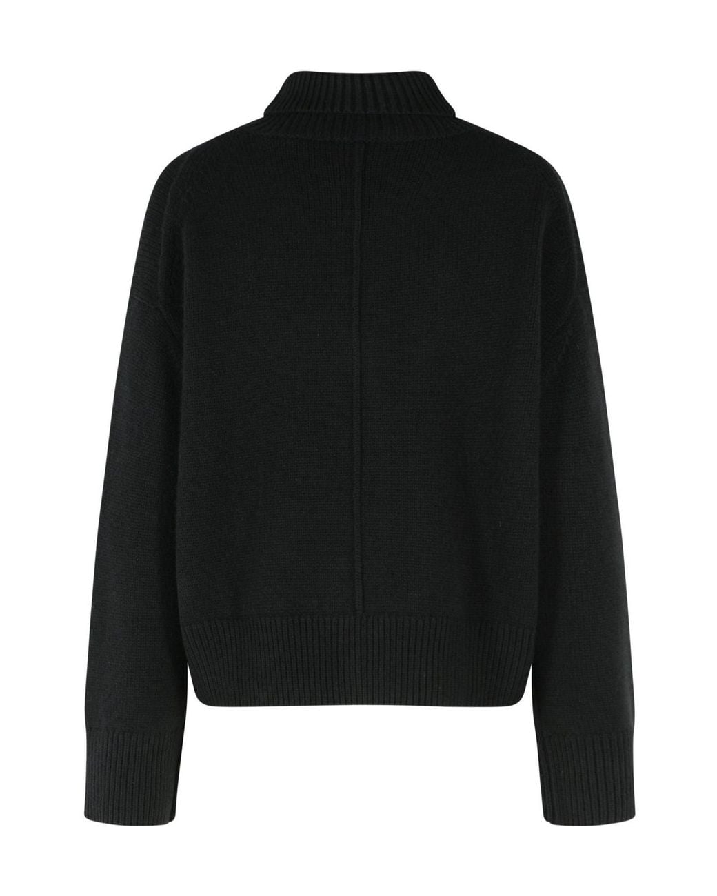 Loulou de Saison Black Jonah Turtleneck Knitted Sweater