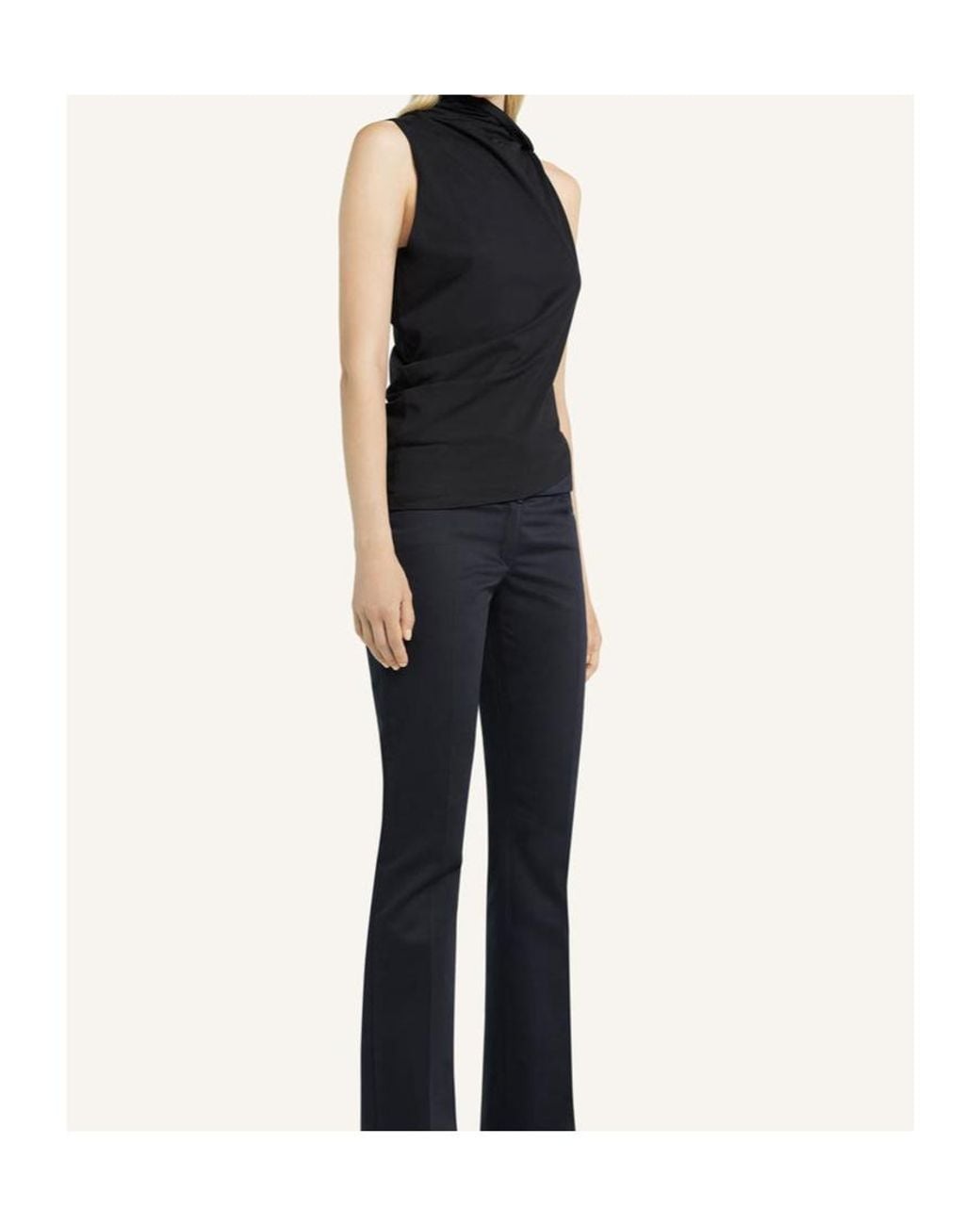 Courreges Black High Collar Sleeveless Top