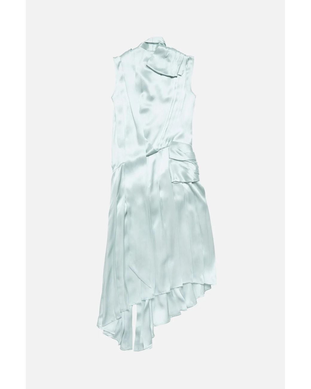Acne Blue Silk Dress With Bows