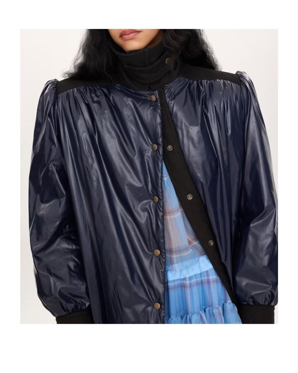 Chloé Blue Chloé Quilted Long Coat