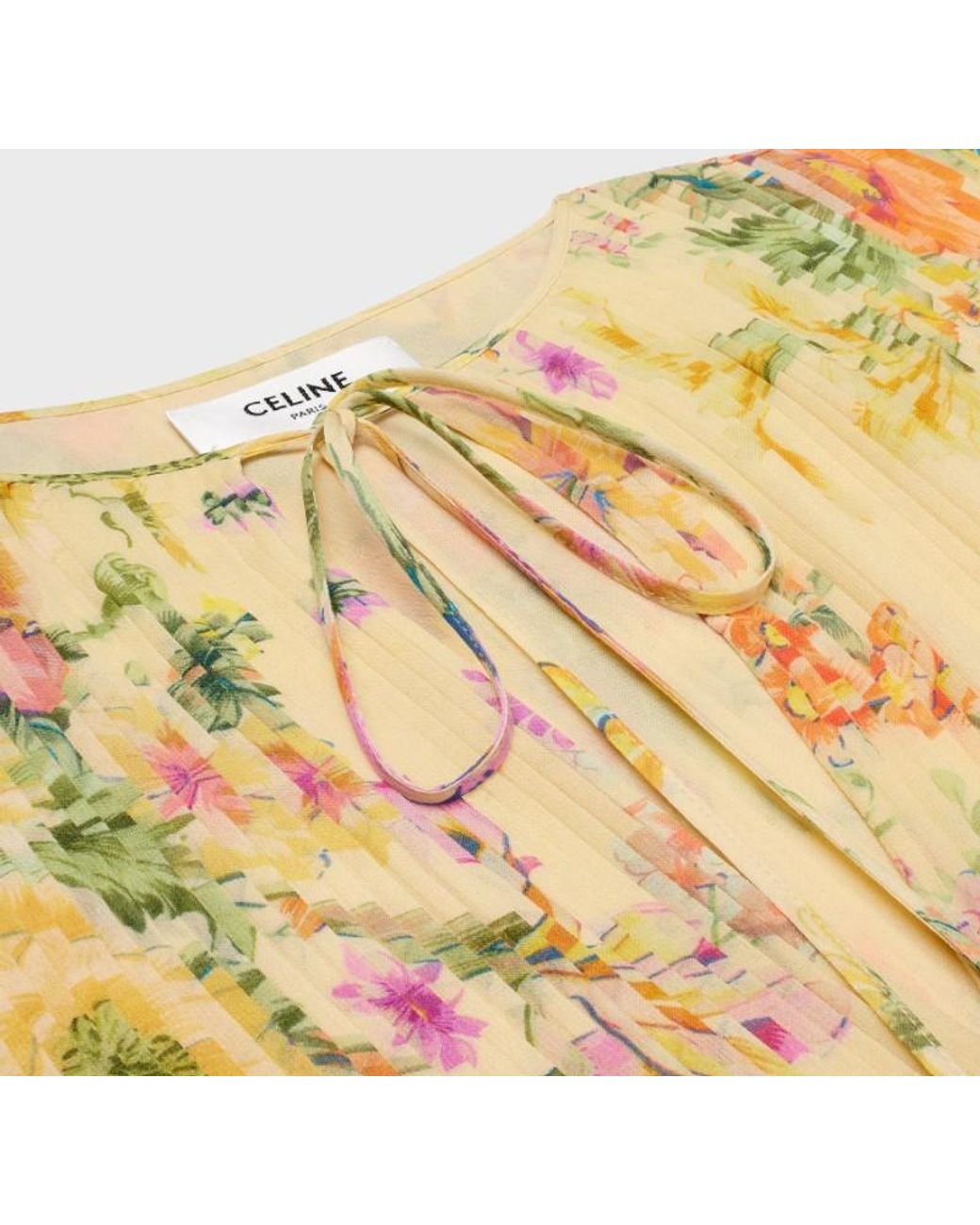 Céline Multicolor Printed Silk Mini Dress