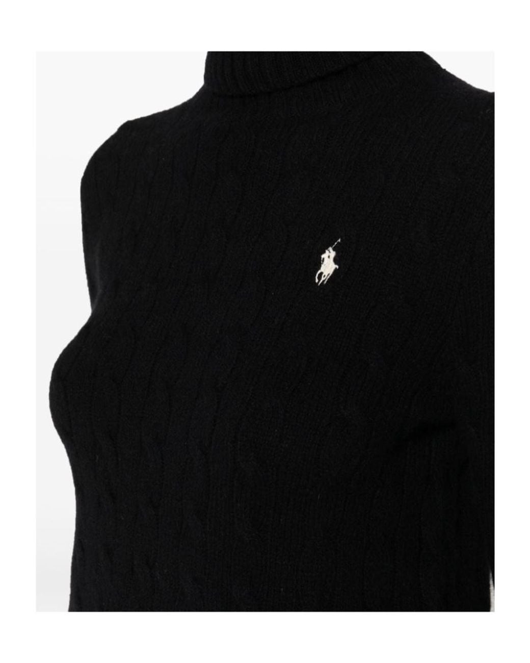 Polo Ralph Lauren Black Roll Neck Knitted Jumper