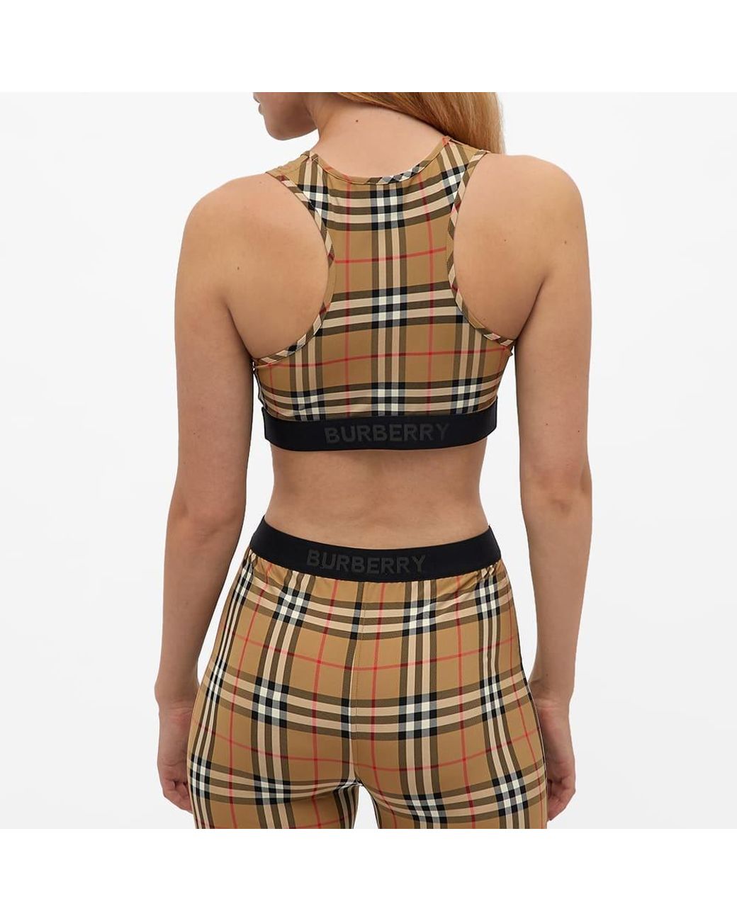 Burberry Multicolor Vintage Check Sports Bra