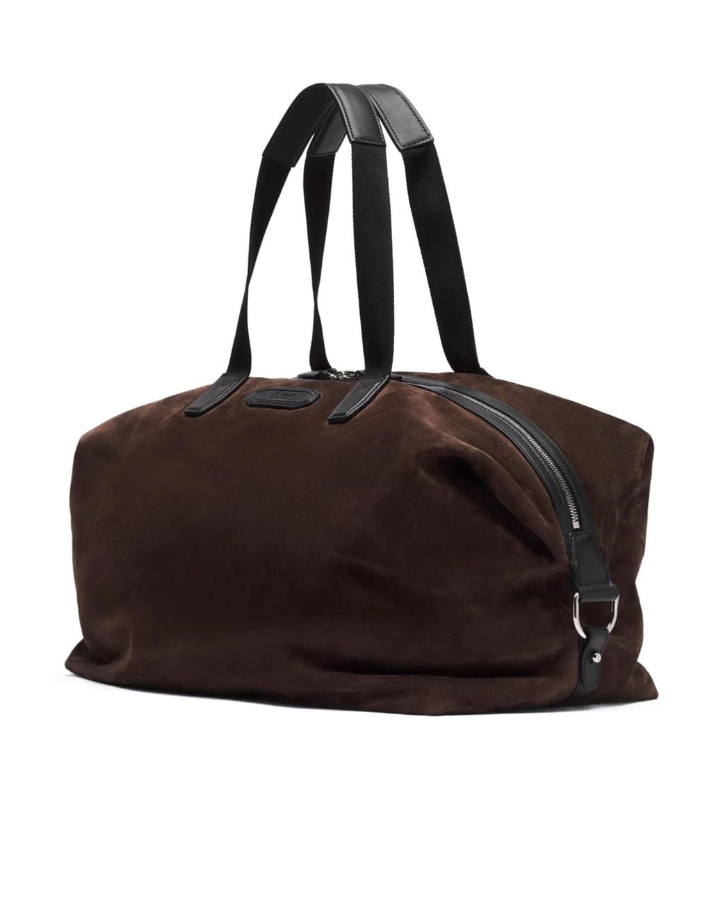 Brioni Brown And Cashmere Suede Via Veneto Duffle Bag for men