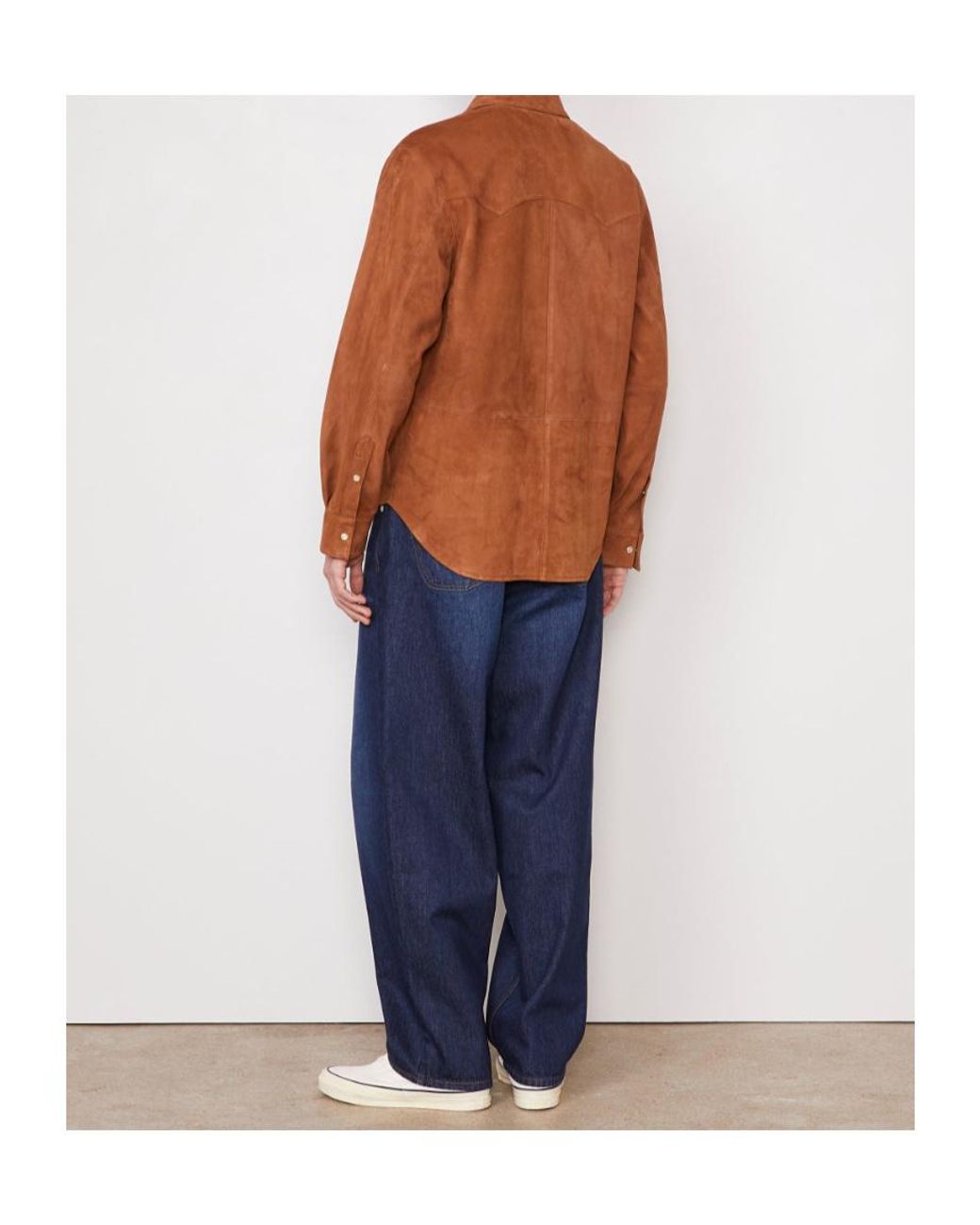 Officine Generale Orange Overshirt Marshell for men