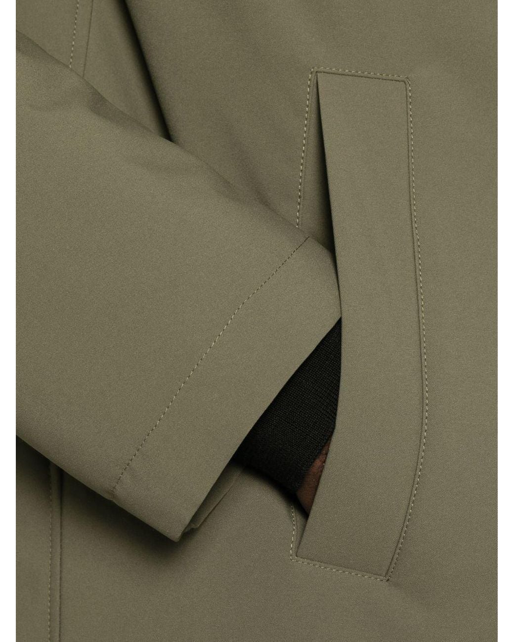 Herno Green Long-Sleeve Hooded Padded Jacket for men