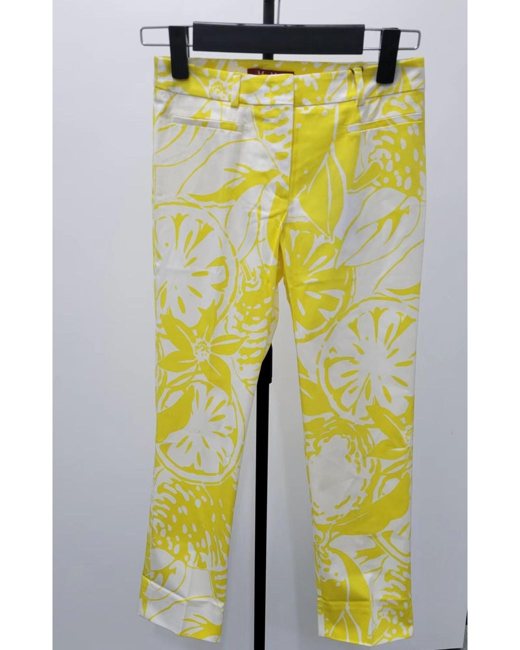 Max Mara Yellow Belt-Loop Casual Pants