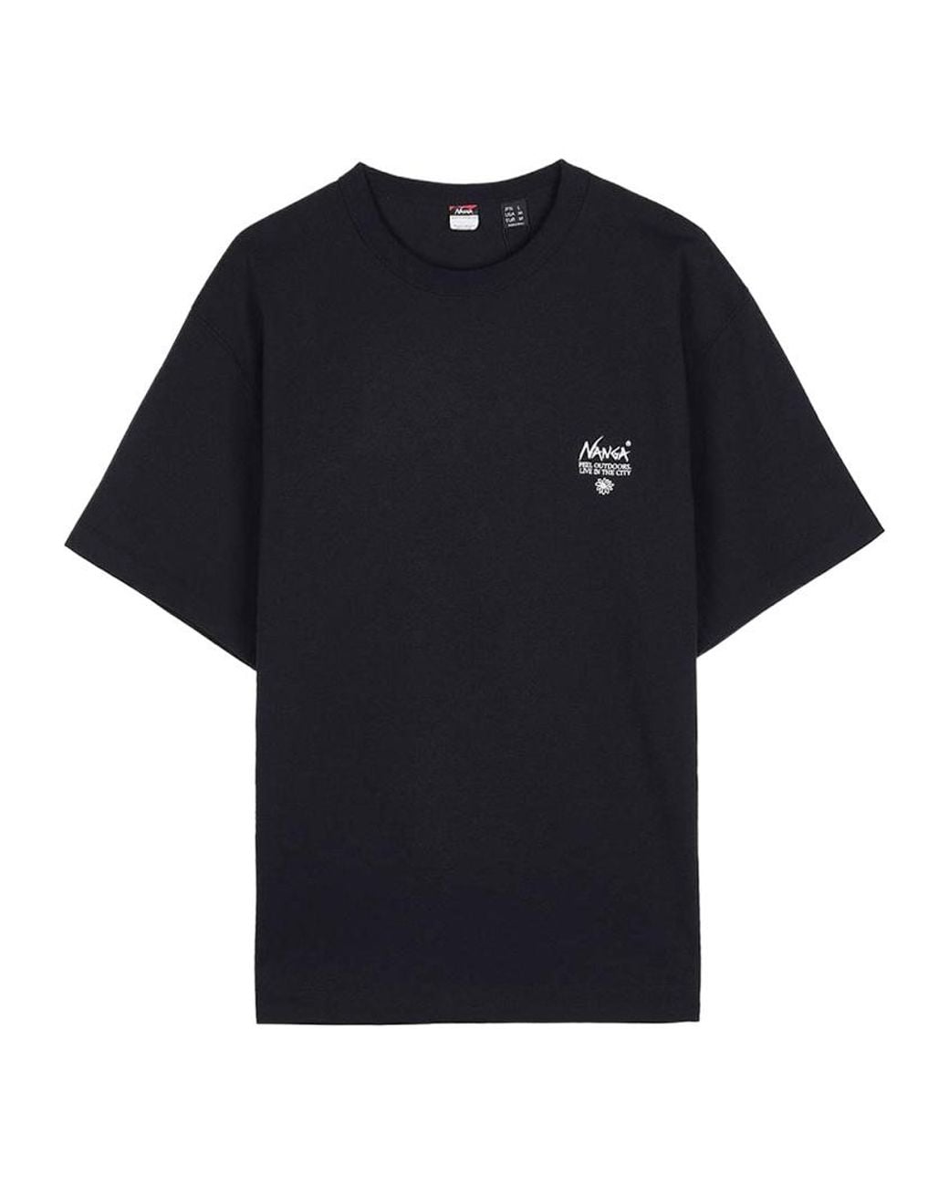 NANGA Black Retro Floral T-Shirt for men