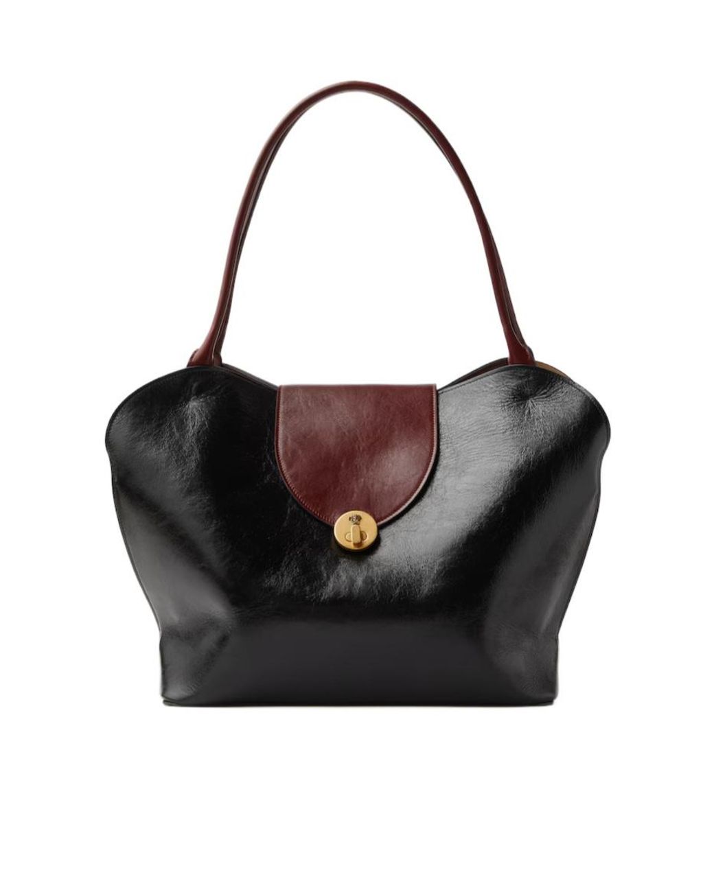 Versace Black Vivian Large Leather Shoulder Bag