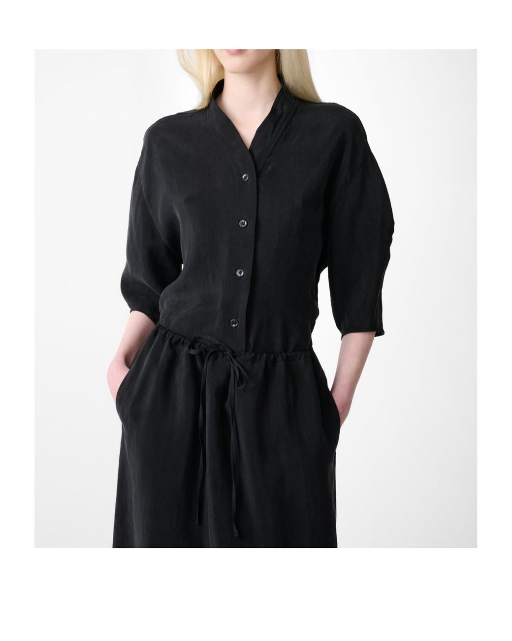 Studio Nicholson Black V-Neck Shirt