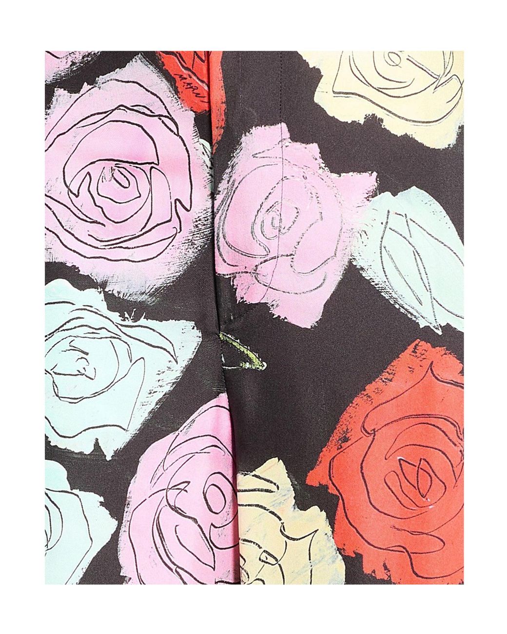 Marni Red Floral-Print Casual Trousers