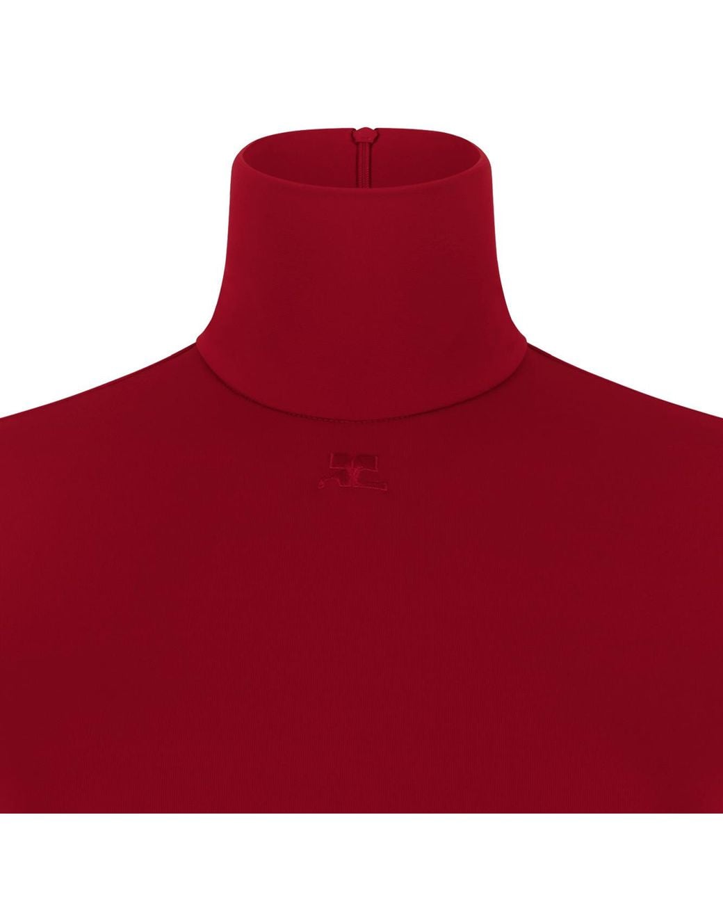 Courreges Red Courrèges High-Neck Long-Sleeve Top