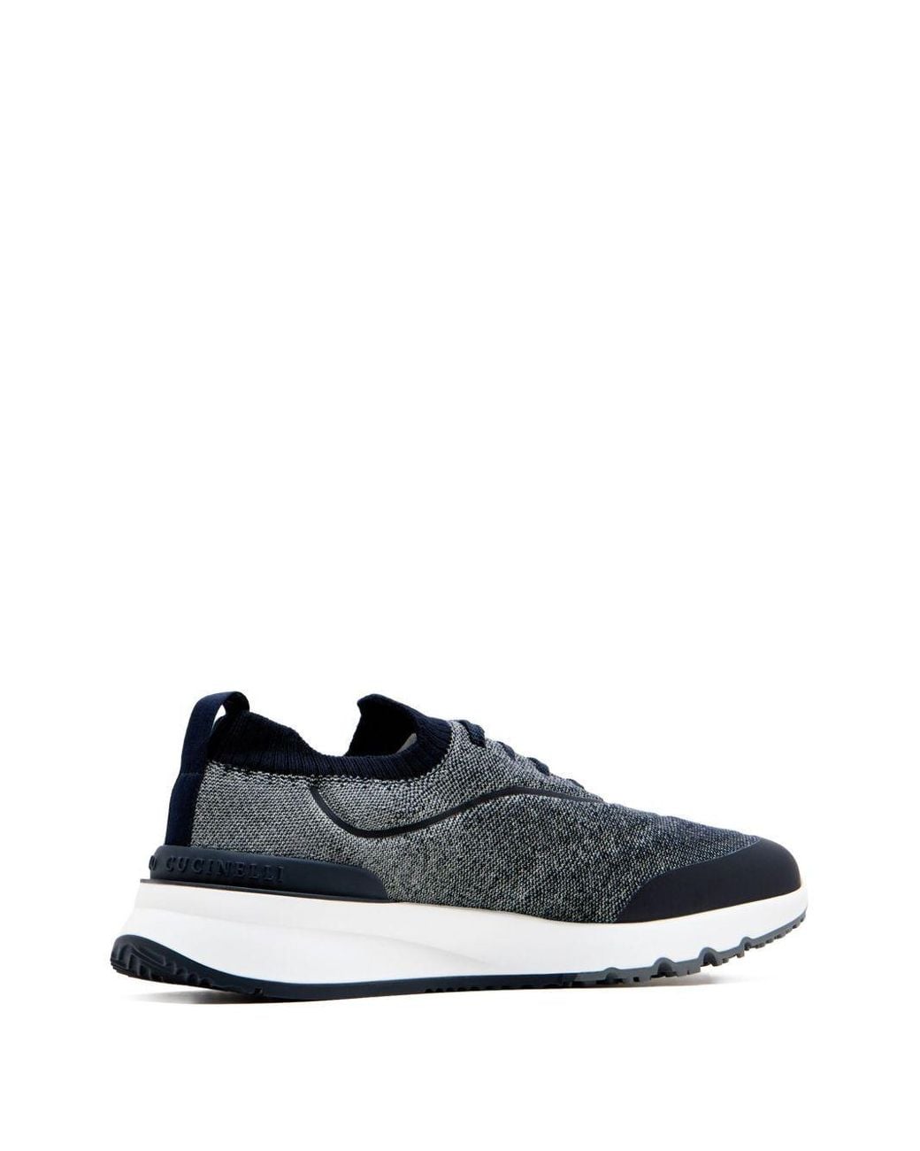 Brunello Cucinelli Blue Leather Sneakers Footwear Comfort for men