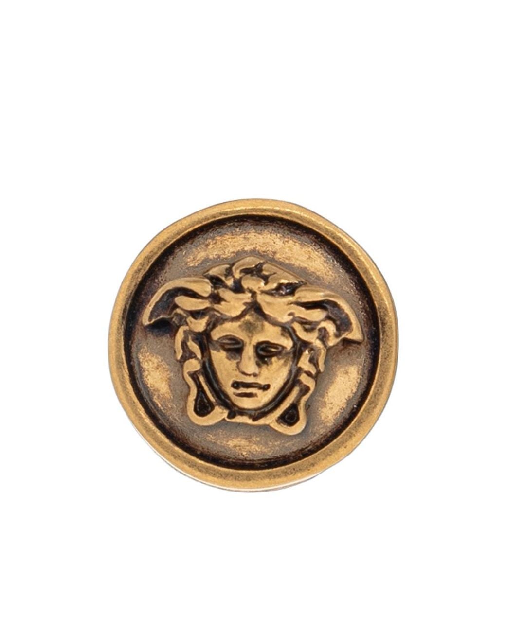 Versace Metallic Medusa Head Earrings